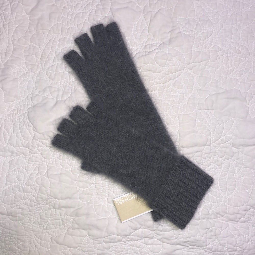 Michael Kors Charcoal Fingerless Gloves
